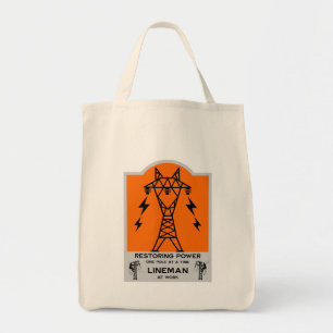 Geschenk für Stromleitungsmonteure Tragetasche