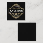 Geschenk für Sysadmin-Job - Sysadmin-Geschäft Begleitkarte (Vorne/Hinten)