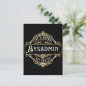 Geschenk für Sysadmin-Job - Sysadmin-Geschäft  Postkarte (Stehend Vorderseite)