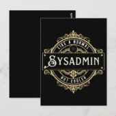 Geschenk für Sysadmin-Job - Sysadmin-Geschäft  Postkarte (Vorne/Hinten)