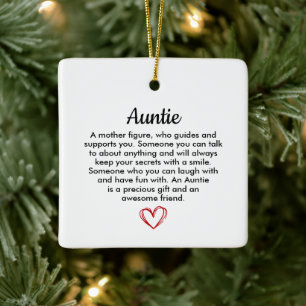 Geschenk für Tante, Geschenk für Schwester, Tante Keramikornament
