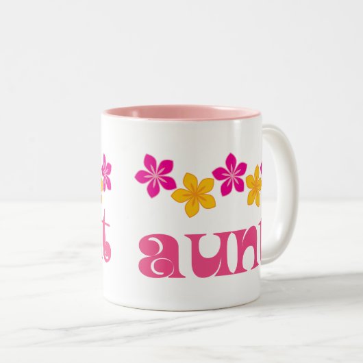 Geschenk für Tante Zweifarbige Tasse (VorderseiteRechts)