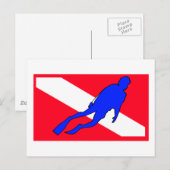 Geschenk für Taucherfahnen Postkarte (Vorne/Hinten)