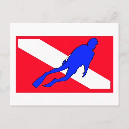 Geschenk für Taucherfahnen Postkarte (Vorderseite)
