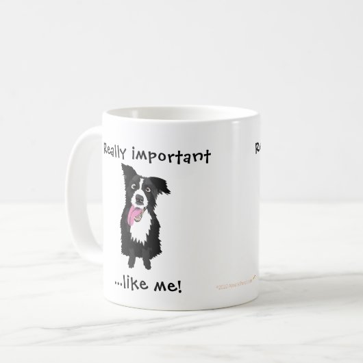 Geschenk für Tierärztin Tech Funny Border Collie D Kaffeetasse (Vorderseite Links)