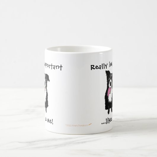Geschenk für Tierärztin Tech Funny Border Collie D Kaffeetasse (Mittel)