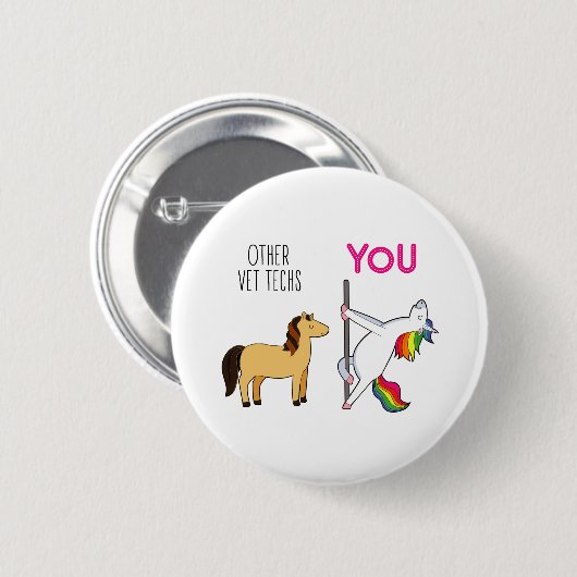 Geschenk für Tiertechnikwertschätzungen Button (Vorne & Hinten)