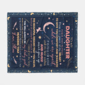 Geschenk für Tochter, für Geburtstag Fleece-Blanke Fleecedecke (Vorderseite (Horizontal))