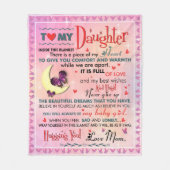 Geschenk für Tochter, für Geburtstag Fleece-Blanke Fleecedecke (Vorderseite)