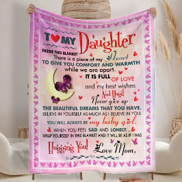 Geschenk für Tochter, für Geburtstag Fleece-Blanke Fleecedecke