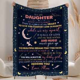 Geschenk für Tochter, für Geburtstag Fleece-Blanke Fleecedecke