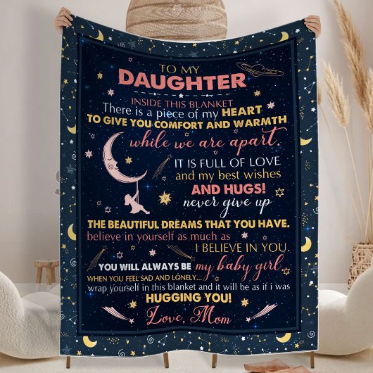 Geschenk für Tochter, für Geburtstag Fleece-Blanke Fleecedecke