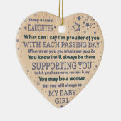 Geschenk für Tochter Keramik Ornament (Rechts)