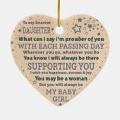 Geschenk für Tochter Keramik Ornament (Hinten)