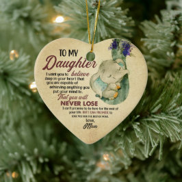 Geschenk für Tochter- von Mama Keramik Ornament