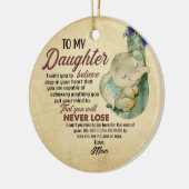 Geschenk für Tochter- von Mama Keramik Ornament (Links)