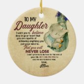 Geschenk für Tochter- von Mama Keramik Ornament (Hinten)