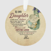 Geschenk für Tochter- von Mama Ornament (Vorderseite)
