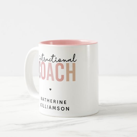 Geschenk für Trainer Zweifarbige Tasse (Vorderseite Links)