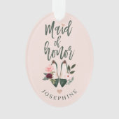 Geschenk für Trauzeugin | Name & Meldung High Heel Ornament (Vorderseite)