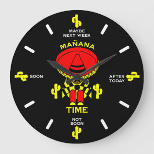 Geschenk für Trödler und faule Personen Große Wanduhr