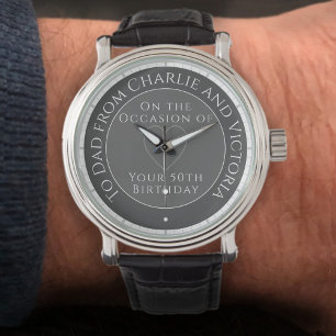 Geschenk für Vater auf seiner 50. Geburtstagsschau Armbanduhr