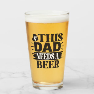 Geschenk für Vater Beer Lover Vatertag Einzigartig Glas