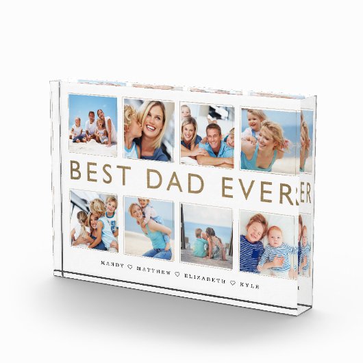 Geschenk für Vater | Bester Vater je FotoCollage Fotoblock (Rechts)