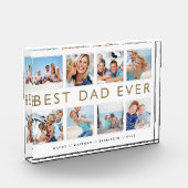 Geschenk für Vater | Bester Vater je FotoCollage Fotoblock (Links)