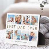 Geschenk für Vater | Bester Vater je FotoCollage Fotoplatte