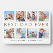Geschenk für Vater | Bester Vater je FotoCollage Fotoplatte (Vorderseite)
