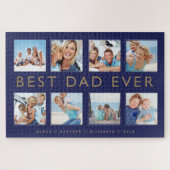 Geschenk für Vater | Bester Vater je FotoCollage Puzzle (Horizontal)