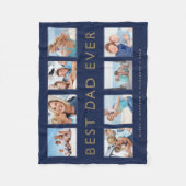 Geschenk für Vater | Bester Vater je Fotolollage M Fleecedecke (Vorderseite)