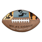 Geschenk für Vater des ersten Trainers mit 3 Fotom Football (Vorderseite)