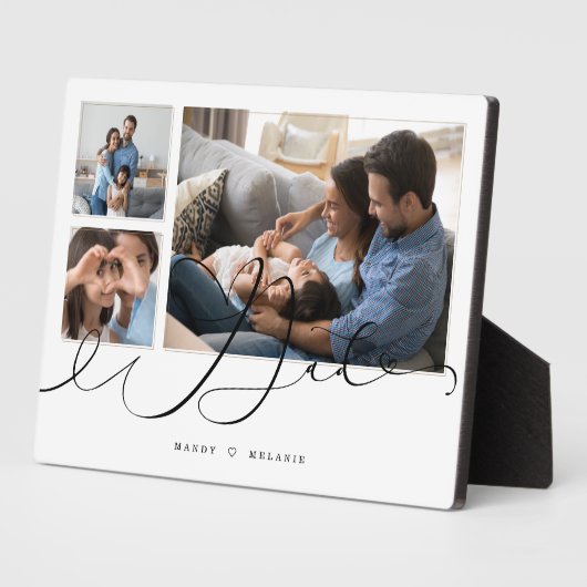 Geschenk für Vater | Family Foto 3 FotoCollage Fotoplatte (Seite)