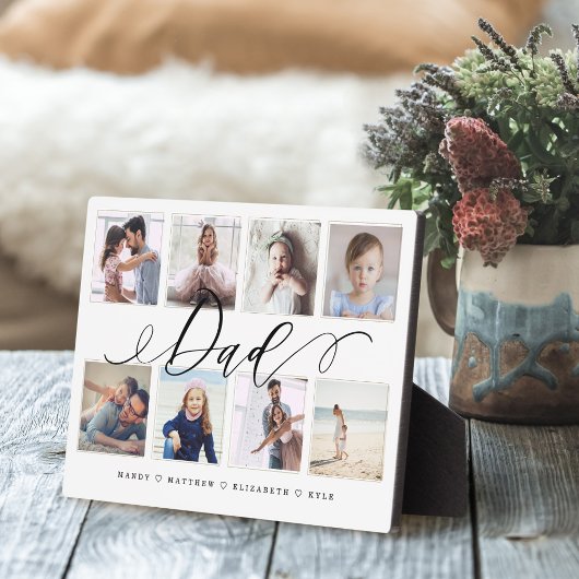 Geschenk für Vater | Family Foto Keepake Collage Fotoplatte