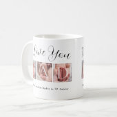 Geschenk für Vater-FotoCollage Kaffeetasse (Vorderseite Links)