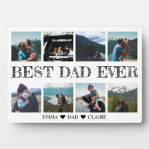 Geschenk für Vater Fotocollage Plaque mit Easel