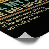 Geschenk für Vater Funny Vathers Day Geschenk Popp Poster (Ecke)
