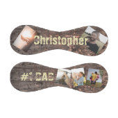 Geschenk für Vater-Holzeffekt #1 Vater Baseball (Paneele)