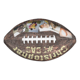 Geschenk für Vater-Holzeffekt #1 Vater Football