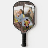 Geschenk für Vater-Holzeffekt #1 Vater Pickleball Schläger (Rückseite)