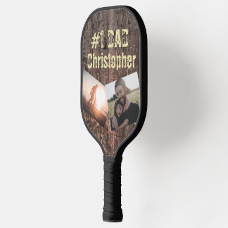 Geschenk für Vater-Holzeffekt #1 Vater Pickleball Schläger