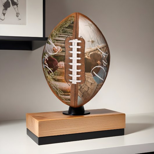 Geschenk für Vater | Klassische Skriptkalligrafie Football