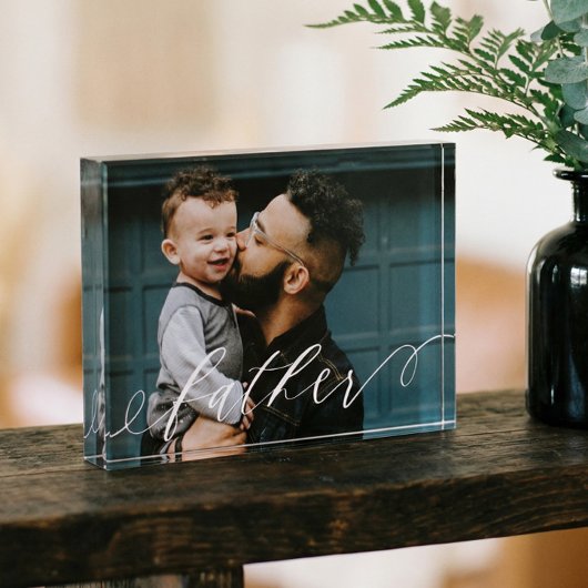Geschenk für Vater-klassy Skript-Kalligrafie Keepa Fotoblock