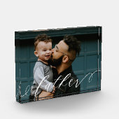 Geschenk für Vater-klassy Skript-Kalligrafie Keepa Fotoblock (Links)