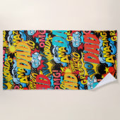 Geschenk für VATER mit eigener Marke - Comic Super Strandtuch (Vorderseite)