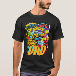 Geschenk für VATER mit eigener Marke - Comic Super T-Shirt