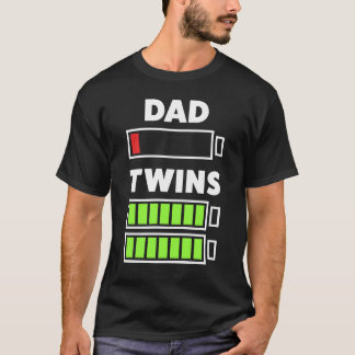 Geschenk für Vater mit Zwillingen T-Shirt