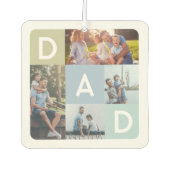 Geschenk für Vater | Modernes Blue Foto Grid Colla Autolufterfrischer (Vorderseite)